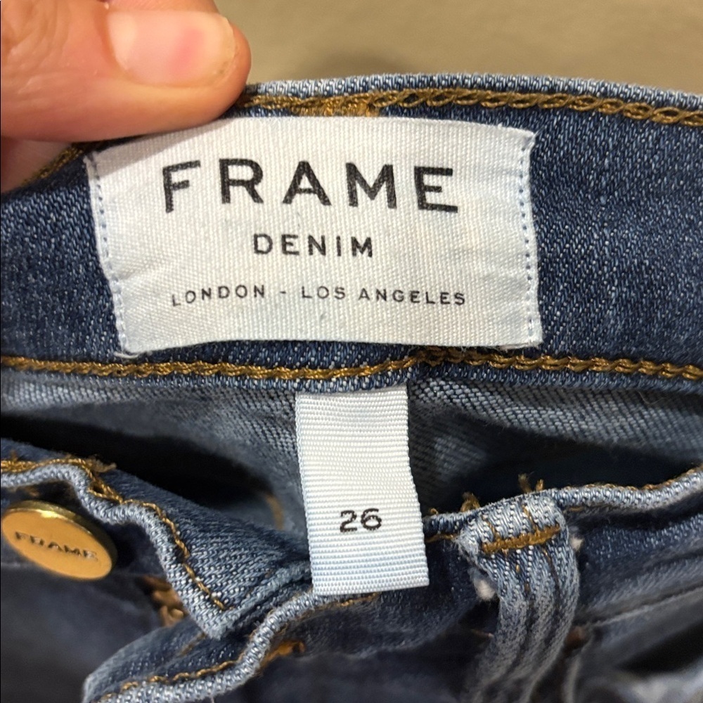 Frame Denim Dark Blue Le High Skinny Jeans - Picture 6 of 10